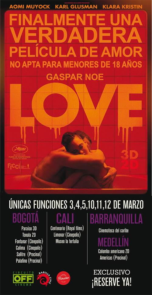 Reseña De Love El Cine Gráfico De Gaspar Noé Cine De Medianoche 